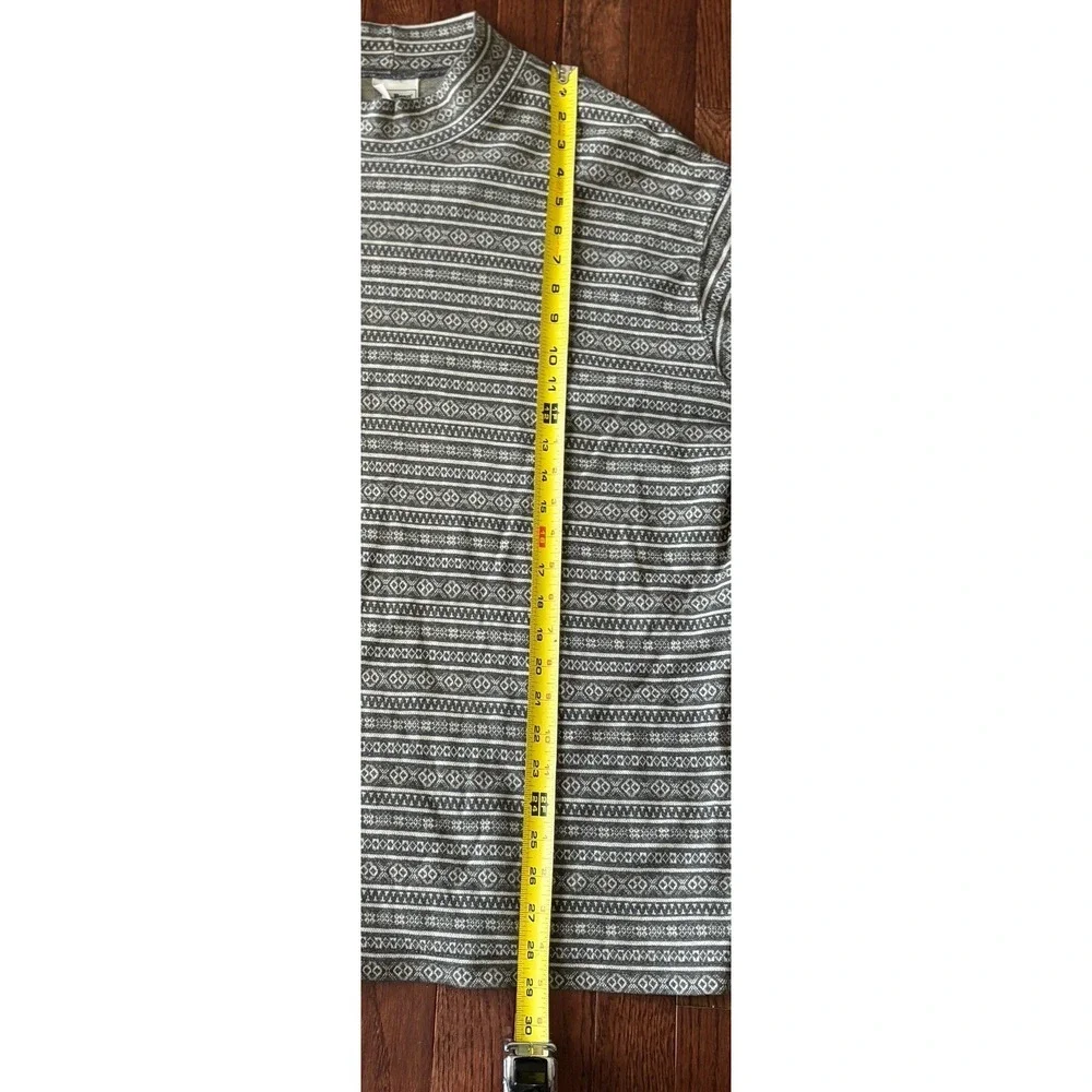 Vintage LL Bean Fair Isle Nordic Long Sleeve Shirt Made‎ USA Men XL Mock Neck